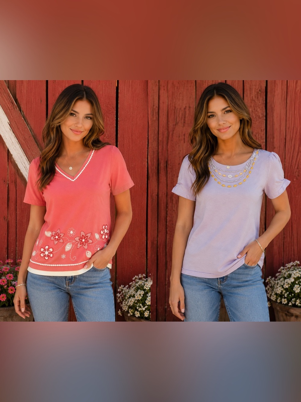 Women’s Alfred Dunner tops (2) Medium